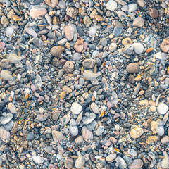 Tiled beach rocks and pebbles texture