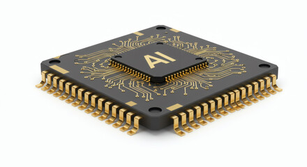 Cutting-Edge Artificial Intelligence Processor Chip Symbolizing Future Digital Innovation and Advanced Computational Power