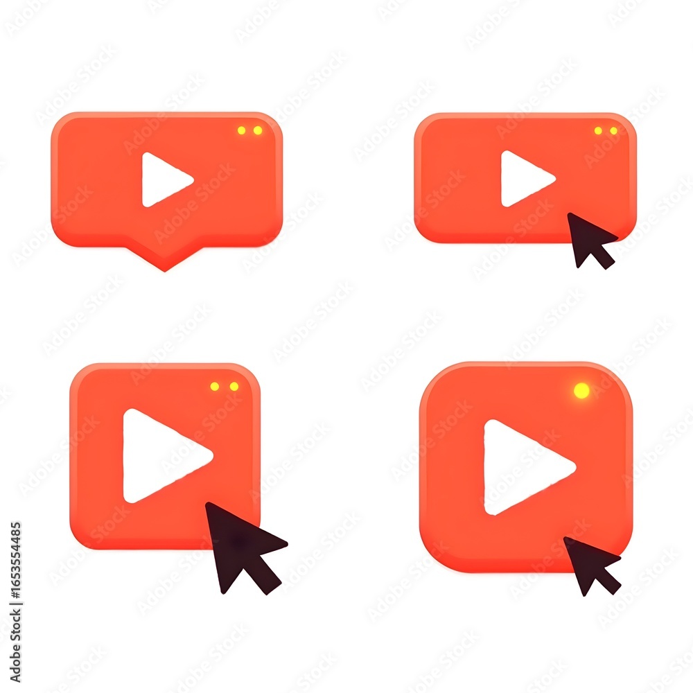 Poster a collection of glossy arrow icons for web and media player design