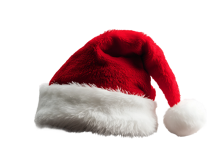 Santa claus hat isolated on transparent background