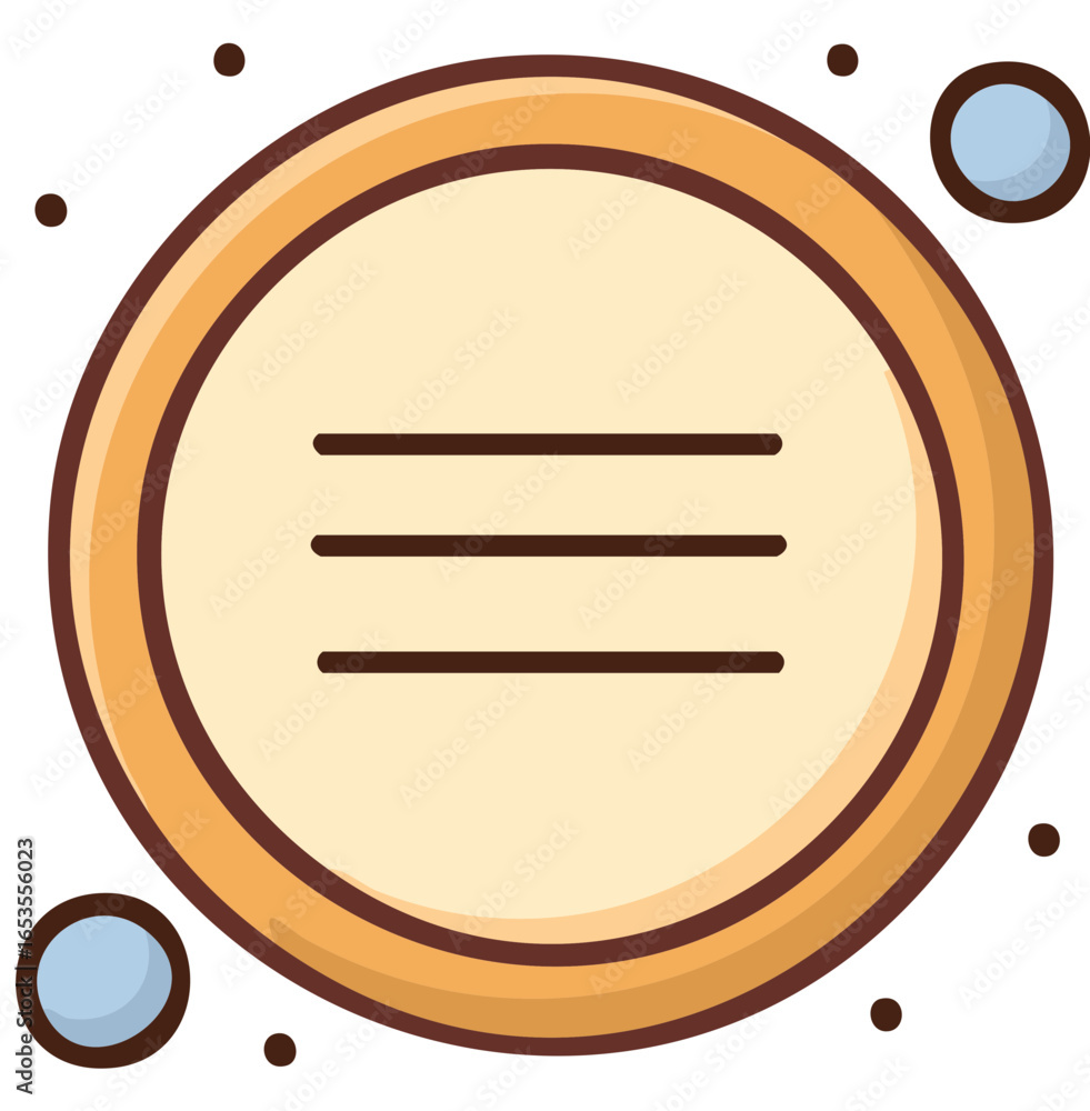 Fototapete circular menu icon with lines and abstract dots and circles