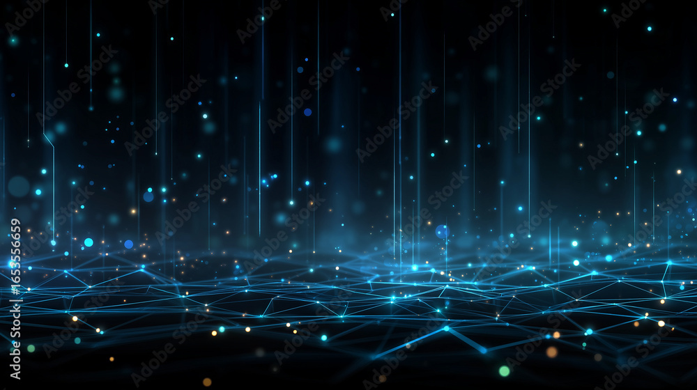 Poster digital universe: immerse yourself in a captivating digital realm. data streams flow seamlessly, the