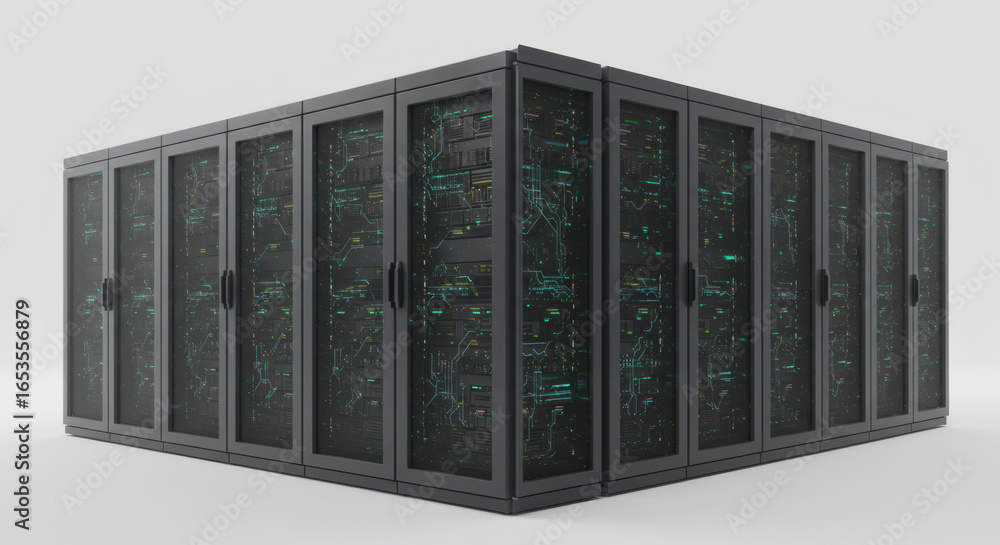 Aufkleber data center server racks powerful computing infrastructure in modern data storage