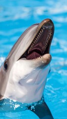 Obraz premium Dolphin's happy face in water