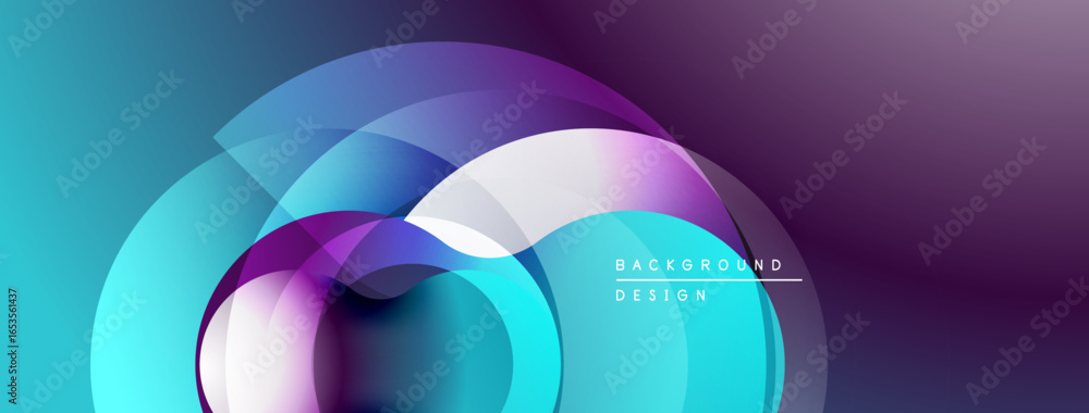 Aufkleber abstract flowing shapes, vibrant colors blend. modern design, smooth gradients create dynamic visual