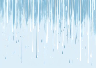 Abstract Blue Water Dripping Pattern on White Background