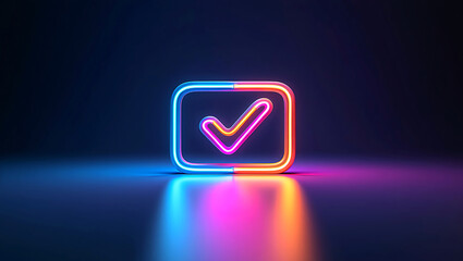 glowing neon sign on black background