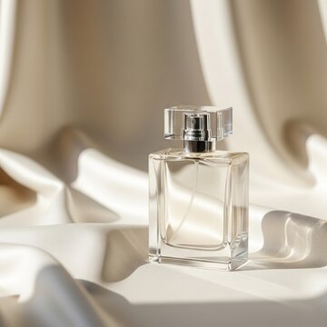 bottle of perfume on white background