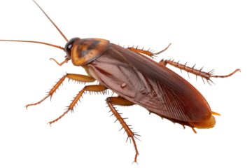 cockroach on white background