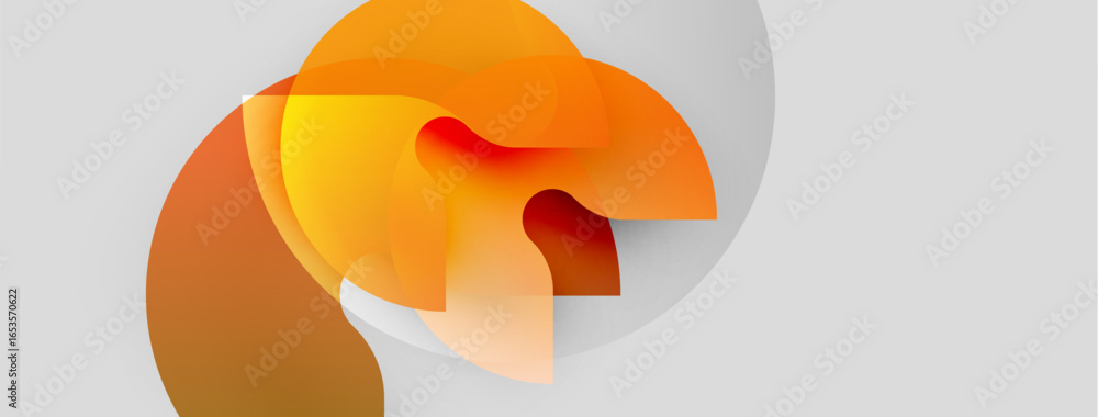 Poster abstract orange design. layers create flowing, dynamic visual. warm tones dominate neutral backgroun