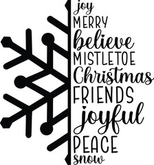 Christmas Words SVG,  Funny Christmas Svg