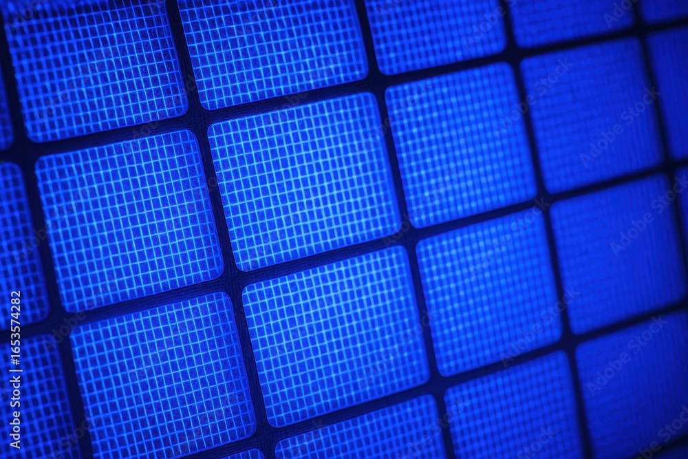 Poster semiconductor wafer close up with grid pattern used in industry for production of electronic compone