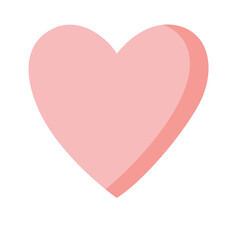 Pink pastel heart, simple and cute illustration, minimal and modern design, perfect for love, kids, decoration, backgrounds.