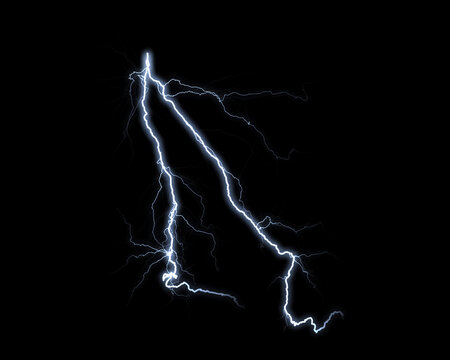 A powerful, luminous bolt of electricity vividly illuminates the darkness, capturing the intense energy of a sudden natural discharge.