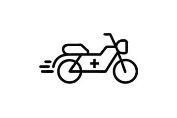 Fototapeta premium tractor isolated on white bicycle bike design vector icon