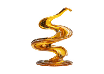 Obraz premium Molten Gold Ribbon-Shaped Splash Isolated on Transparent Background