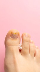 Naklejka premium Close-up of decorated toenail
