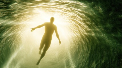 Conceptual representation of spiritual awakening and transformation of the soul