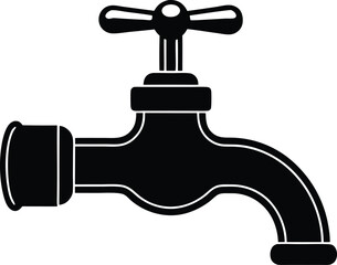 Water faucet vector icon.