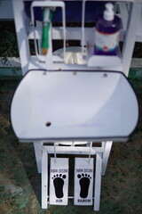 Portable Foot Pedal Handwashing Stations at School in Indonesia