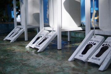 Portable Foot Pedal Handwashing Stations at School in Indonesia