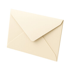 Classic cream envelope on dark background isolated