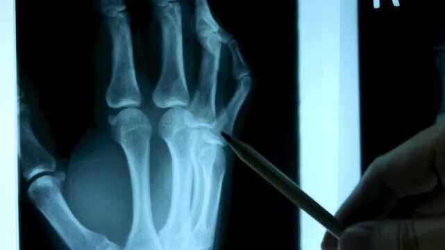 Hand injury and treatment. Wrist injury treatment sprain dislocation. x ray of hand of sick patient. Diagnosis and treatment of hand injuries concept.
