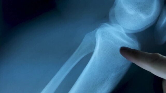 hand x ray of sick patient. Diagnosis and treatment of hand injuries concept. Senior Doctor examined a patient with pain in wrist and x-ray of hand.