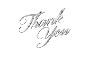 This stylish handwritten text features the phrase thank you, designed with a graceful flair. The transparent background makes it versatile for different uses