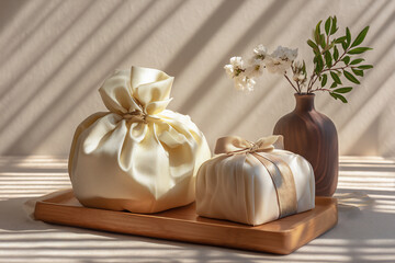 흰색 보자기 단일 포장