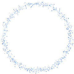 Elegant Golden Glitter Circle Frame Isolated on White Background, Luxury Sparkle Border Decoration for Invitation, Card, and Celebration Design