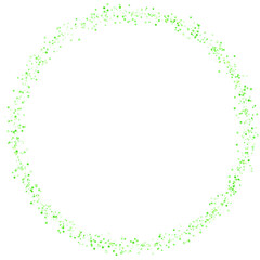 Obraz premium Elegant Golden Glitter Circle Frame Isolated on White Background, Luxury Sparkle Border Decoration for Invitation, Card, and Celebration Design