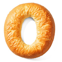Bread Letter O on transparent background