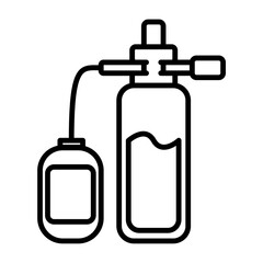 Perfume sprayer Bottle Skin Care Beauty Make Up Cosmetic Line Art Icon