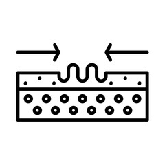 aging saggy skin pull Skin Care Beauty Make Up Cosmetic Line Art Icon