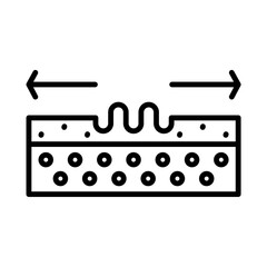 tight skin pull Skin Care Beauty Make Up Cosmetic Line Art Icon
