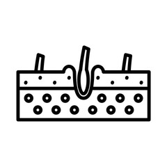 shaved hair skin Skin Care Beauty Make Up Cosmetic Line Art Icon
