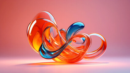 Two intertwined red and blue ribbons form a vibrant circle, symbolizing love and unity