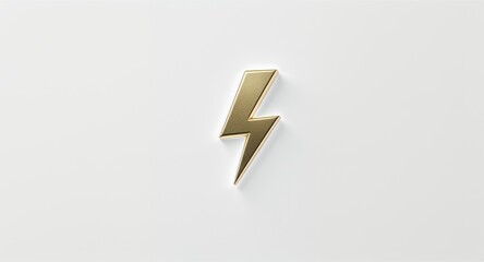 Gold Lightning Bolt Icon Fast, Powerful, Energy Symbol for Branding Design
