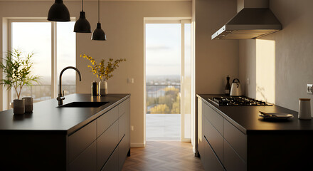 Modern Kitchen Design with Island and Natural Light