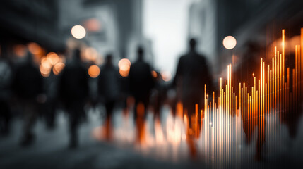 Economic Growth and Market Trends: Clear Charts, Data Analysis, and Busy Office Environments Showing Financial Progress and Business Expansion