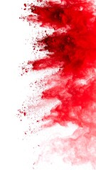 Red powder explosion on white background (3)