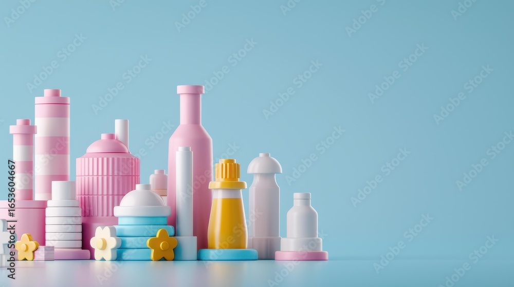 Poster explore how factory production data transforms into vibrant shapes and colors, offering a fresh appr