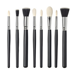 makeup brushes isolated on white