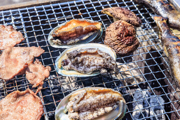 炭火焼き バーベキューの食材