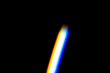 rainbow light leak on dark room