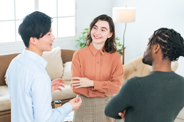 global, meeting, business, conversation, english conversation, multinational, multiracial,...