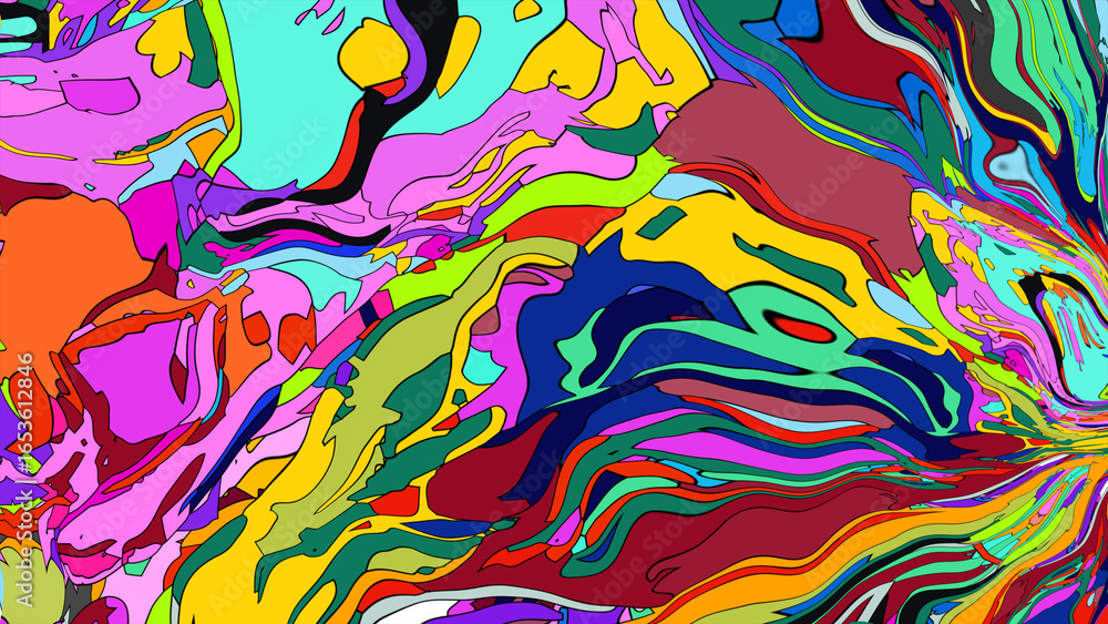 Poster abstract colorful background with waves