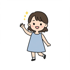 little girl with a flower