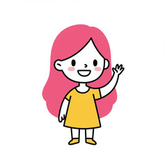 little girl with a heart